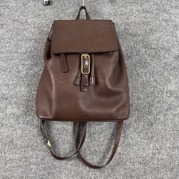 Vtg Coach Legacy West Hampton Brown Leather Backpack Flap Classic 90s Bag 9827
